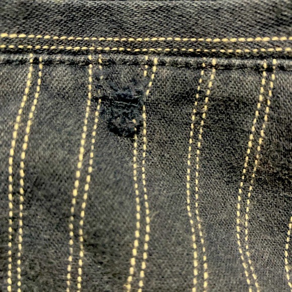 St. John's Bay Plus 22W Striped Denim Stretch Capri Pants 12039 - Picture 4 of 5